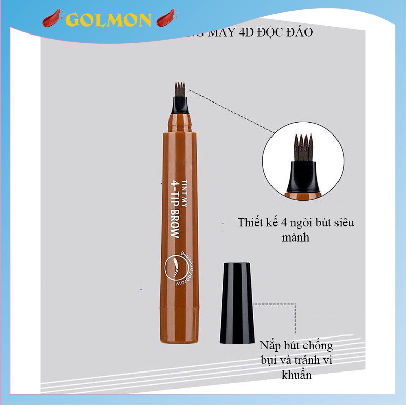 Bút chì kẻ lông mày phẩy sợi 4D MKING PRETTY chống nước siêu lâu trôi GOLMON | BigBuy360 - bigbuy360.vn