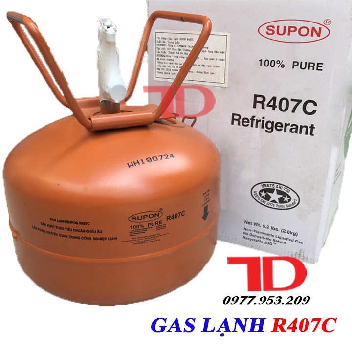 Môi chất lạnh R407C 2.8KG SUPON, ga lạnh R407C