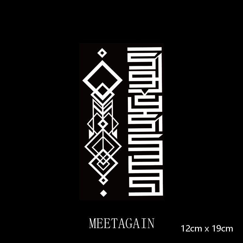 【MEET Magic Tattoo】Hình xăm dán tạm thời đến 15 ngày chống thấm nước 12cm x 19cm XL-025 chất lượng cao