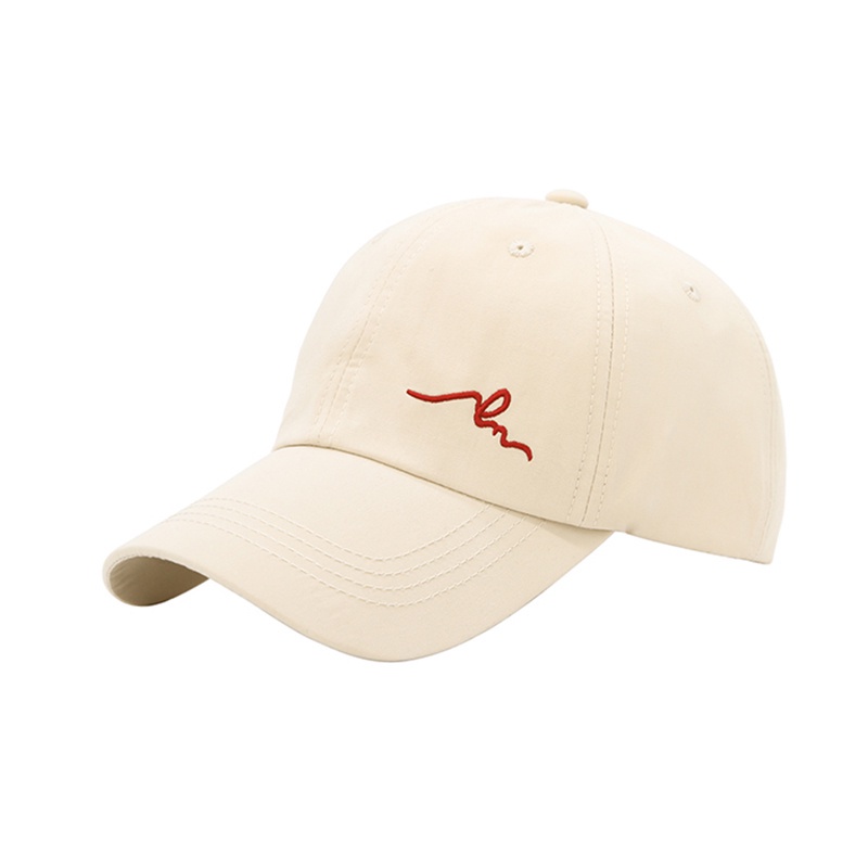 Men's Korean version of the hat, simple wave embroidered cap, Japanese cap, embroidered duck tongue, sun protection, sun hat, individual hat, curved tail cap, hat brim