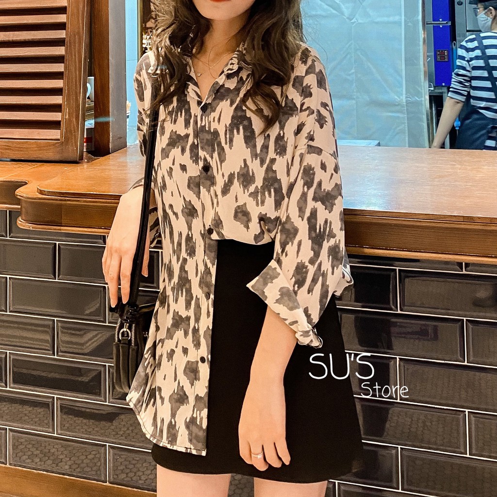 Áo sơ mi hoạ tiết da báo A1693 SUSTORE