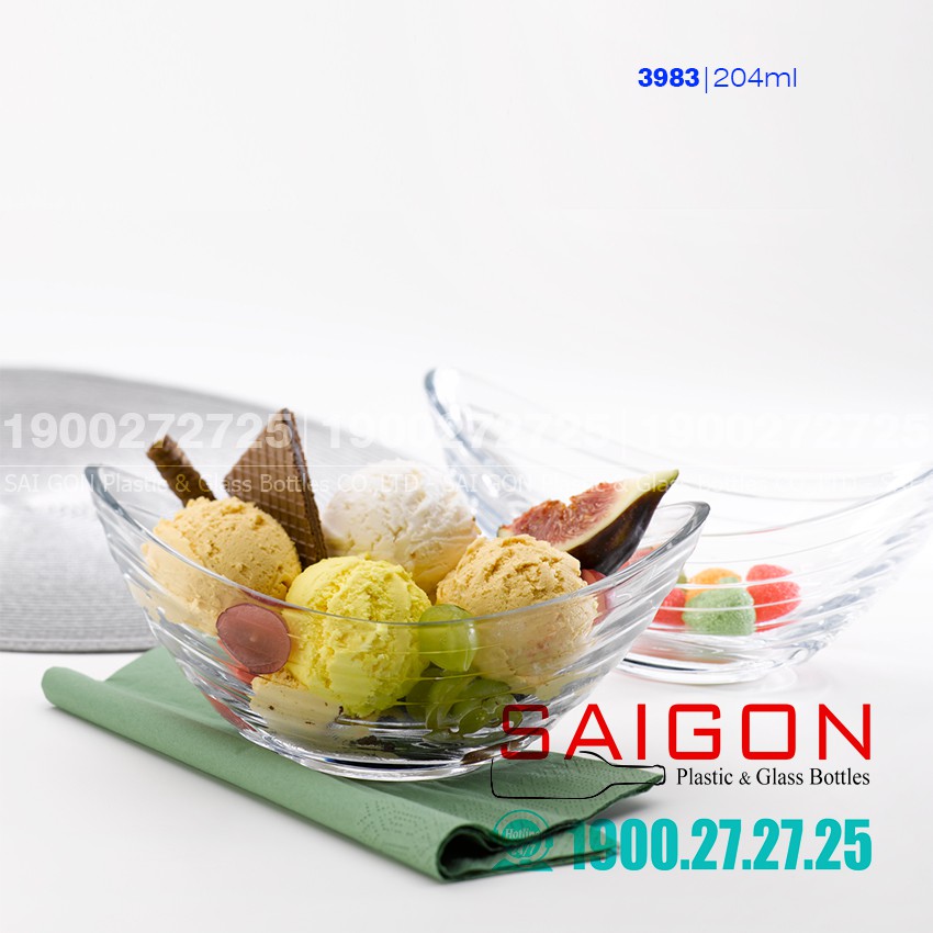 Kem xuồng Thủy Tinh Pasabahce Ice Cream Bowl 204ml | Thủy tinh Cao Cấp, Nhập khẩu Thổ Nhĩ Kỳ