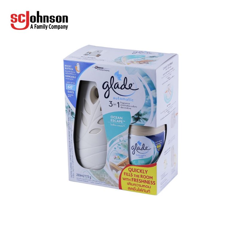 BỘ MÁY XỊT TỰ ĐỘNG VÀ LÕI XỊT GLADE HƯƠNG BIỂN PHIÊU BỒNG