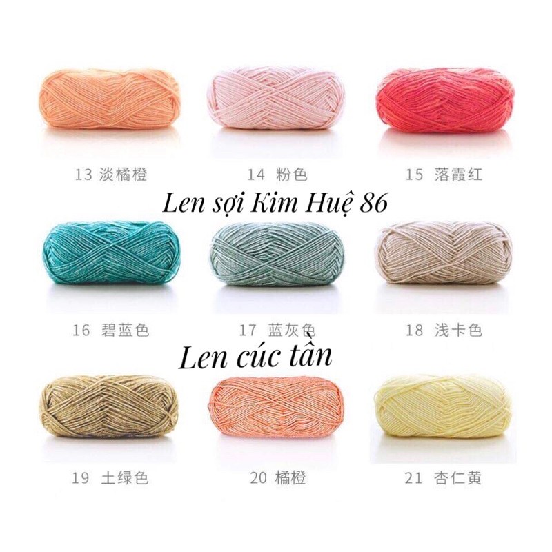 Len cúc tần ( từ màu 21 đến màu 38)