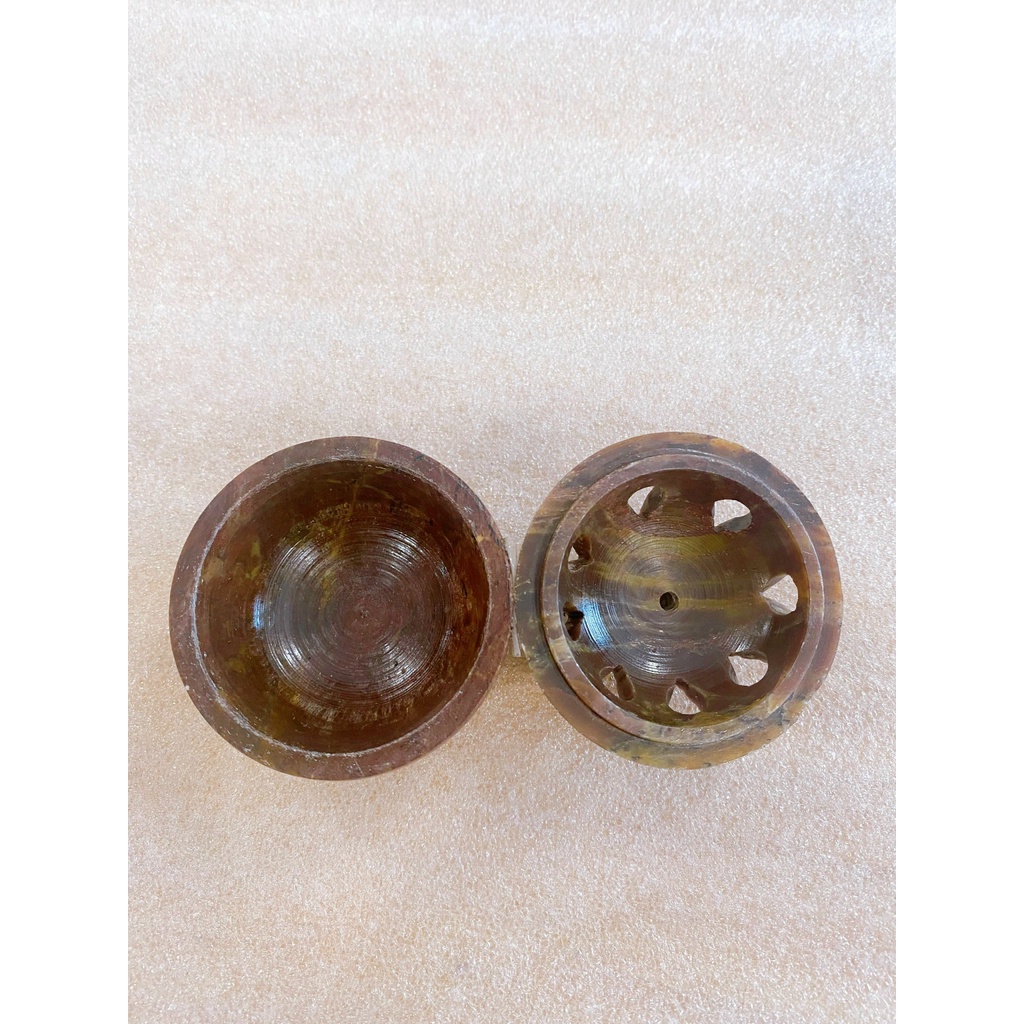 Chén Đốt Đá Marble Vân Đá Độc Đáo - Thảo Mộc Xông Nhà