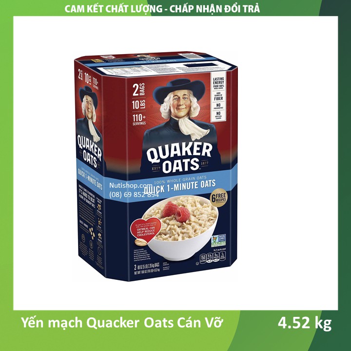 BH100060 - Yến mạch Quacker Oats Cán vỡ 4520gr