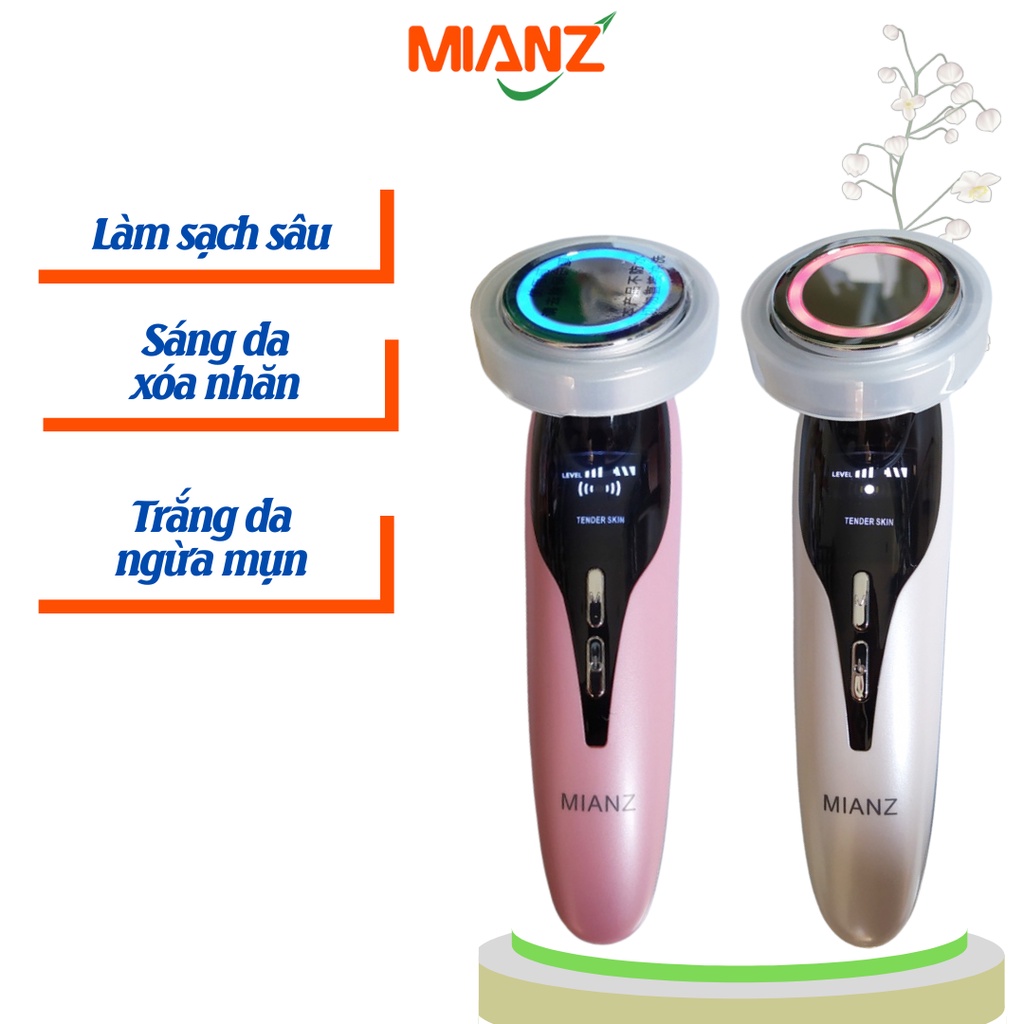 Máy massage mặt MIANZ nâng cơ điện di tinh chất mát xa mặt, làm sạch, trẻ hóa chăm sóc da mặt HDSD Tiếng Việt