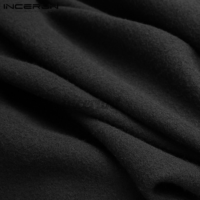 Áo Choàng INCERUN Thời Trang Mùa Đông Phong Cách Retro Cho Nam