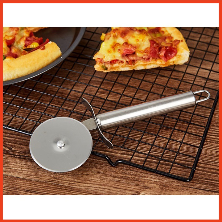 Dao cắt bánh pizza 1 lưỡi bằng thép không gỉ, cắt bột làm bánh dụng cụ nhà bếp