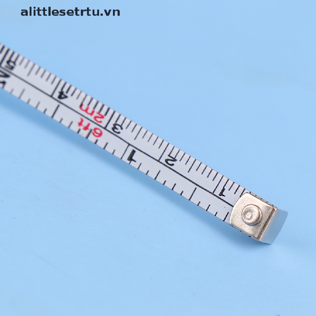 Thước Dây Bằng Kim Loại Dài 2M Có Móc Khóa Tiện Dụng