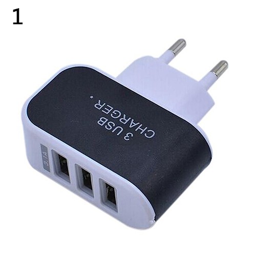 ✦ 3.1A Triple USB Port Home Travel AC Charger Adapter For EU Plug with Indicator