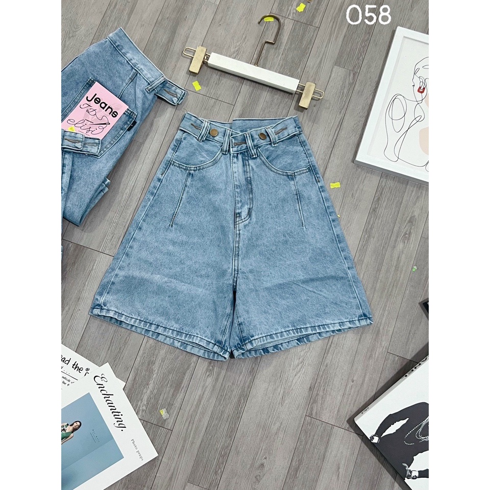 [ VẦNG TRẮNG KHUYẾT ] QUẦN JEANS NGỐ LỬNG NỮ FORM RỘNG CẠP CHỈNH PHỐI CHÍT XẺ TÚI MÀU XANH NHẠT CAO CẤP NITI SIÊU ĐẲNG