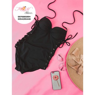 Bikibi liền 1 mảnh dây đan 2 bên eo