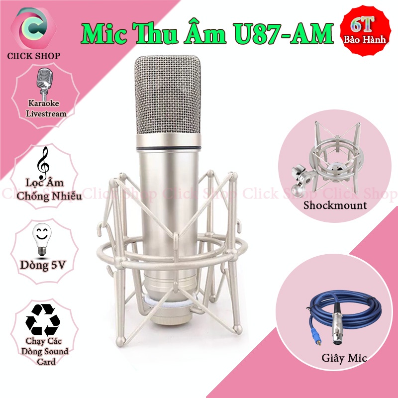 Chọn Bộ Combo Mic Thu Âm Hát Livestream Soundcard K300 & Mic AQTA U87  Chân Màng Bộ Thu Âm Điện Thoại bảo hành 6 tháng