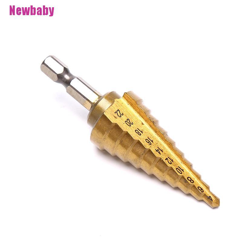 Mũi khoan lỗ hình nón chân lục giác 4-22MM HSS bằng titan
