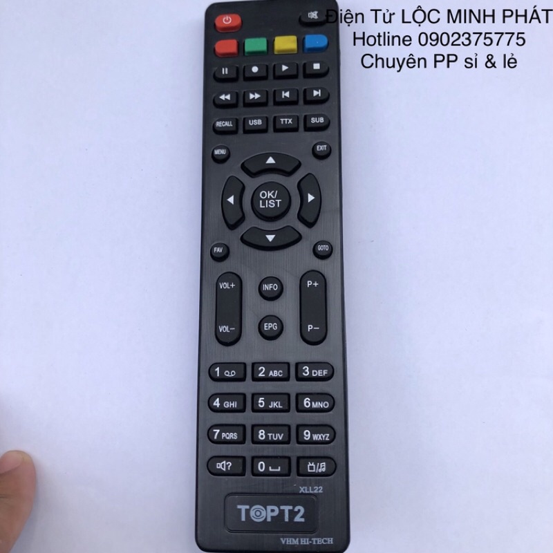 REMOTE ĐIỀU KHIỂN Đầu kỹ thuật số DVB T2 Top T2