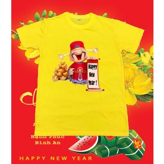 áo tết thần tài happy new year