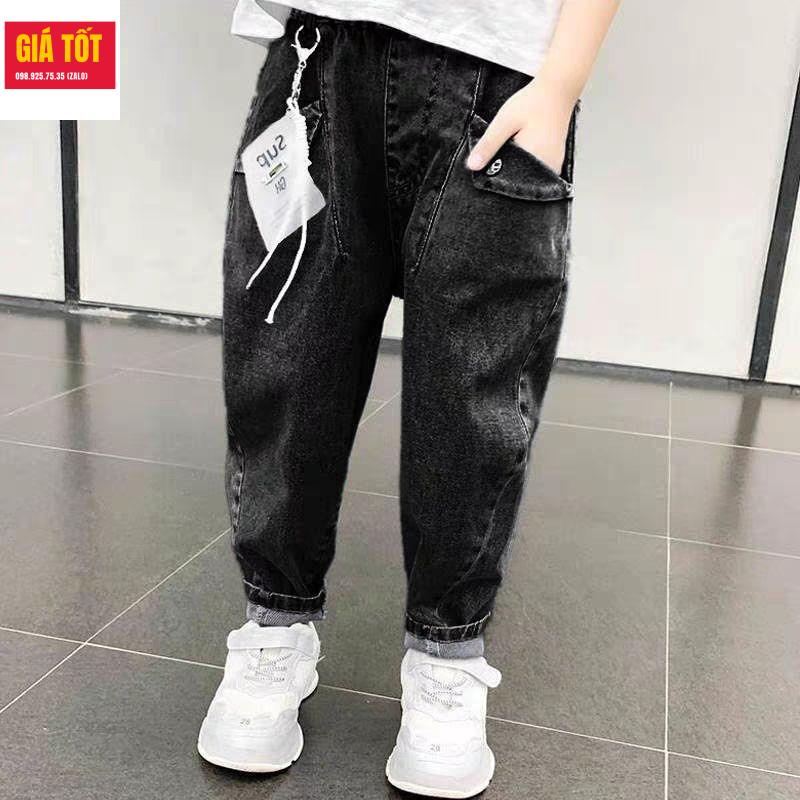 Quần jean bé trai 10 tuổi tphcm  ☑️ Thời trang size đại 30kg 35k