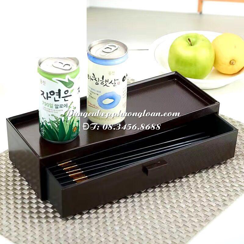 Hộp đựng Thìa Đũa Melamine Cao Cấp Phong Cách Nhật Bản loại mở nắp, rút ngang và dạng cốc