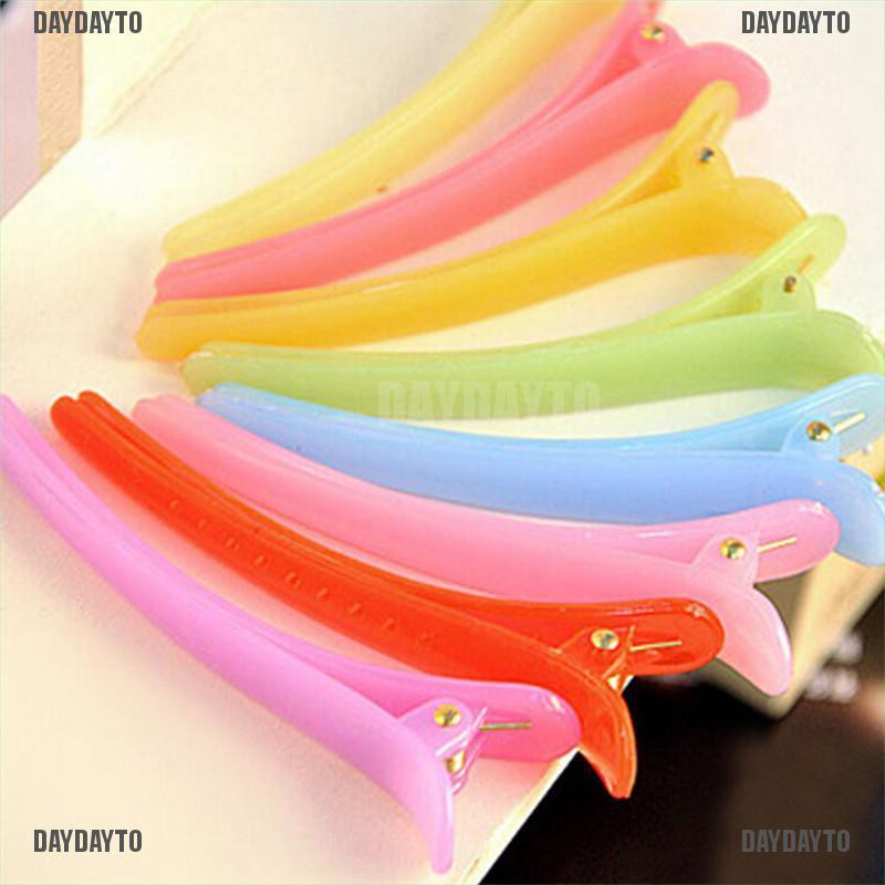 Set 10 Kẹp Tóc Răng Cá Sấu Bằng Nhựa Nhiều Màu Sắc DIY