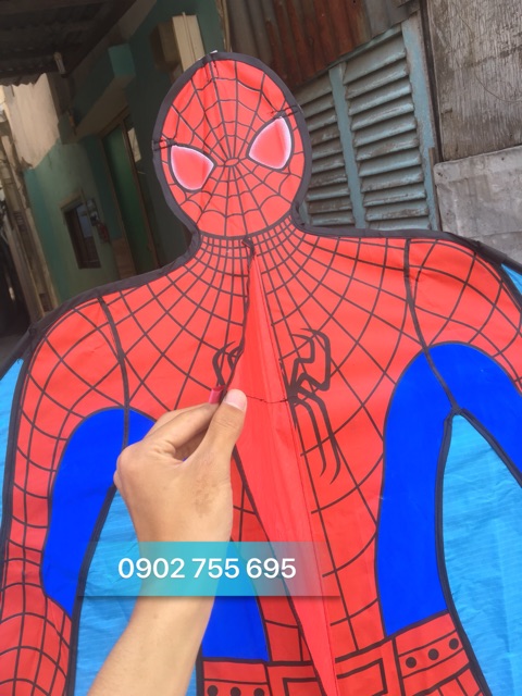 [MUA 1 ĐƯỢC 2] Diều NGƯỜI NHỆN spiderman 1m6 x 1m82 - TẶNG TAY CẦM THẢ DIỀU LỚN 150 mét DÂY + TÚI VẢI ĐỰNG DIỀU NHÀ MAY