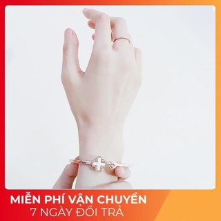 Vòng tay hoa lưới nữ tính si vàng VT005