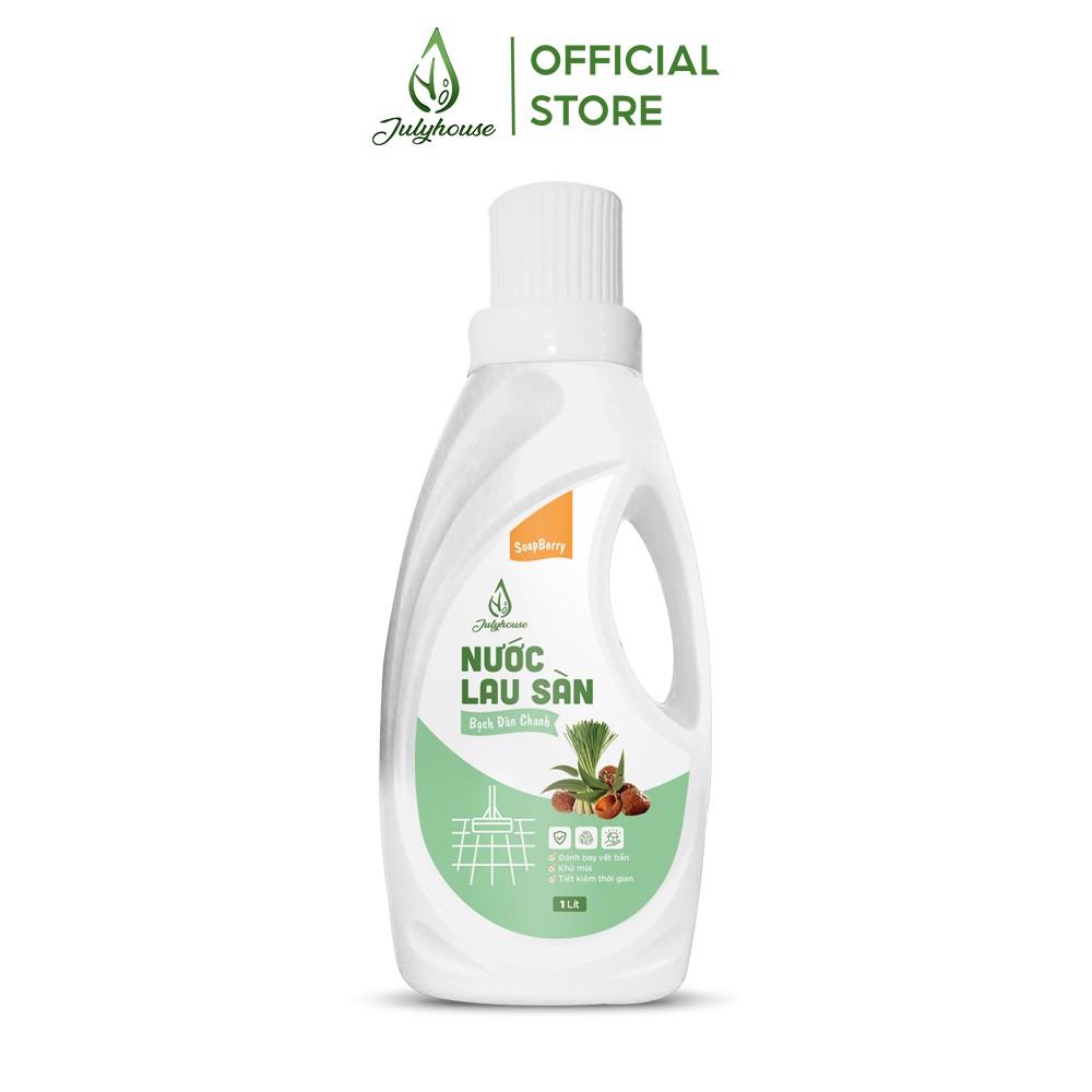 Nước Lau Sàn đuổi muỗi và côn trùng tinh dầu Bạch Đàn Chanh - Bồ Hòn 1000ml JULYHOUSE