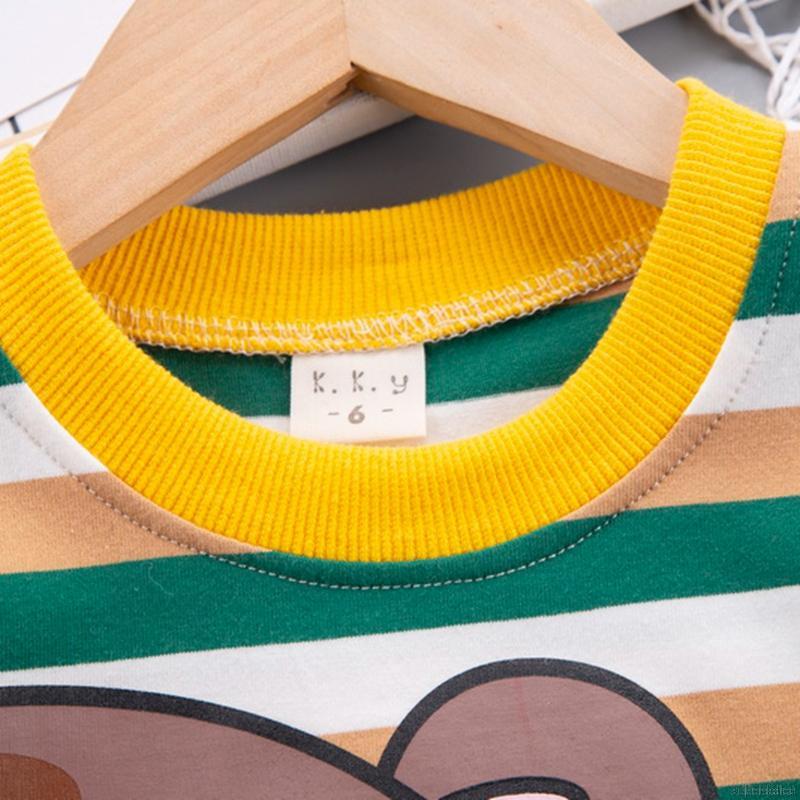 Set áo thun ngắn tay cổ tròn + quần ngắn lưng thun phong cách năng động cho trẻ em