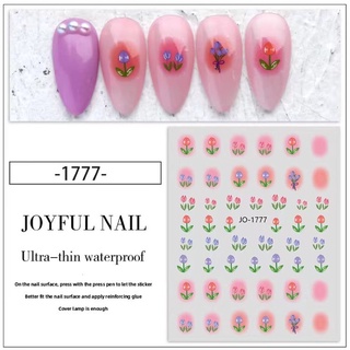 Sticker mẫu hoa 3d miếng dán móng tay nail