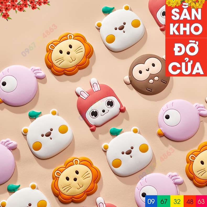 Miếng dán chống va đập bằng cao su silicon dán tường tủ bàn ghế giảm tiếng ồn chống trầy xước tiện lợi