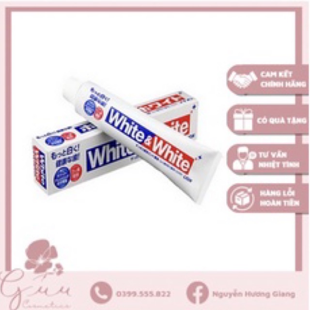 Kem đánh răng White &amp; White 150g Nhật Bản