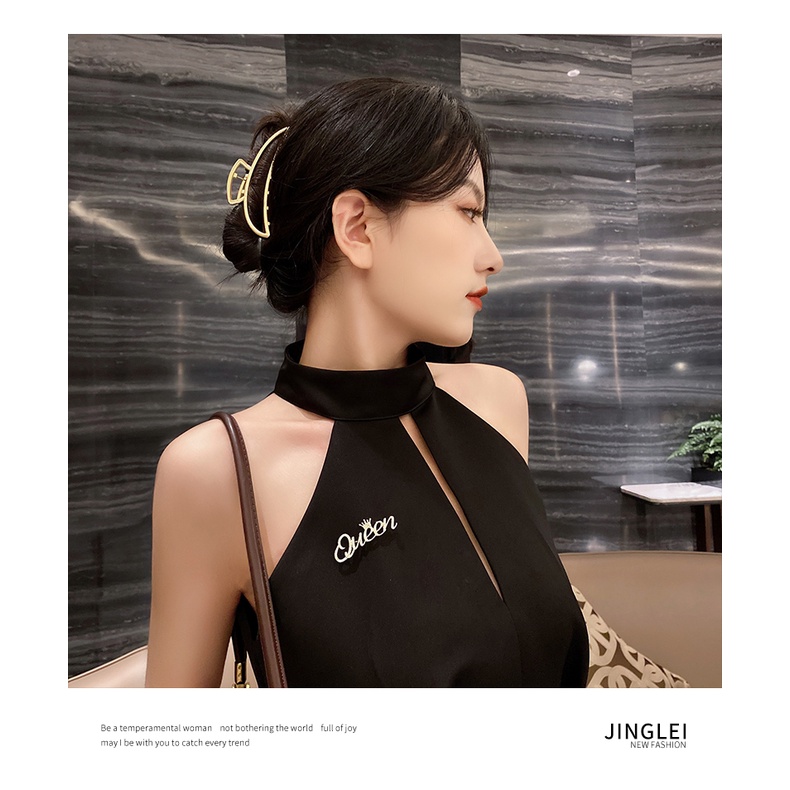 Ghim cài áo kim loại khắc chữ thời trang cho nữ