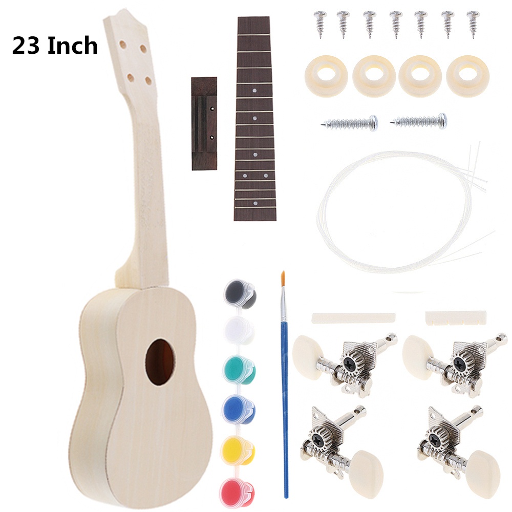 Đàn Ukulele 23 Inch Bằng Gỗ Hồng Đẹp Mắt Cao Cấp