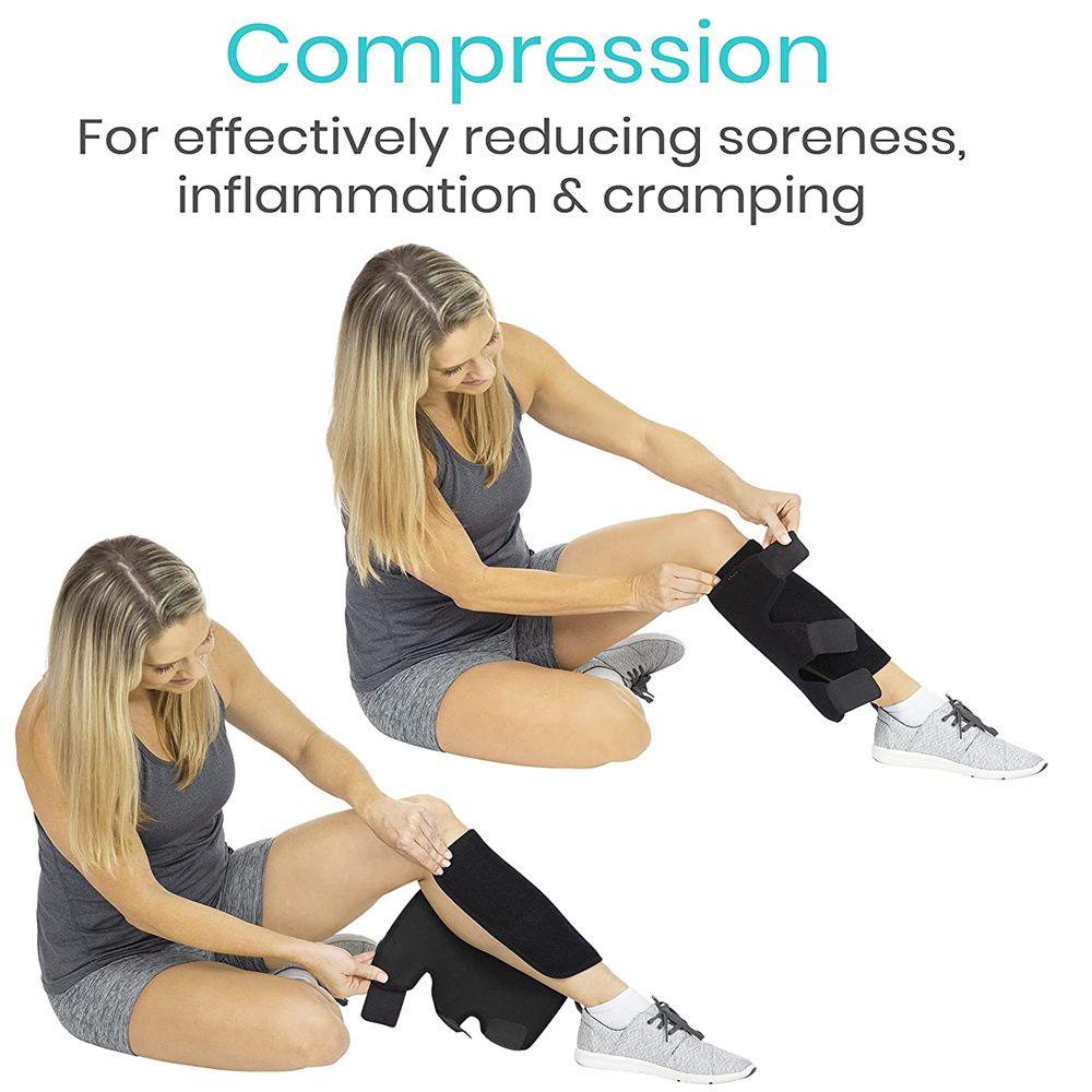 Lloyd Găng Ống Chân Giữ Ấm Bắp Chân Bắp Chân Có Thể Điều Chỉnh Hỗ Trợ Nẹp Chân Màu Đen