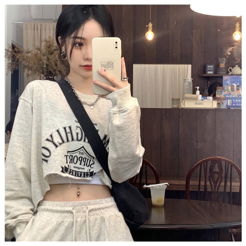 Áo sweater SUXI tay dài dáng rộng thiết kế mới thời trang phong cách Hàn Quốc cho nữ