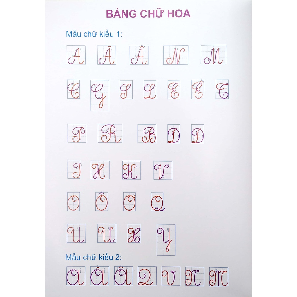 Sách Chuẩn Bị Cho Bé Vào Lớp 1 - Tô Chữ Hoa (Dành Cho Bé 4-6 Tuổi)