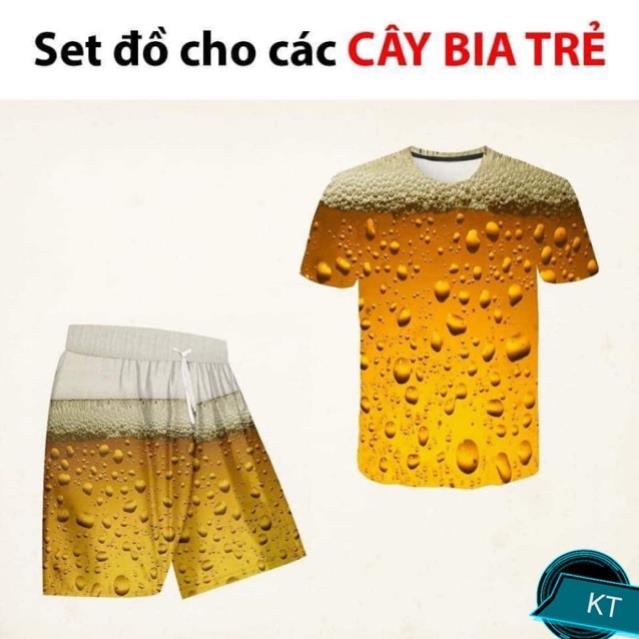 [CHÍNH HÃNG] ĐÔ BỘ CAO CẤP "BIA TIGER" unisex BỘ QUẦN ÁO NAM IN CHAI BIA HOTTREND