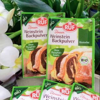 Bột nở hữu cơ Ruf Bio  Nguyên sét 3 gói 60gr date 5/2021