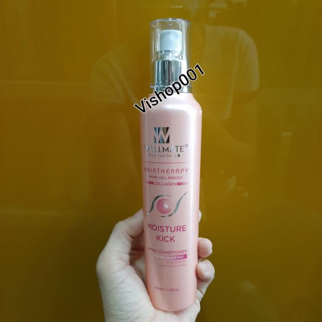 Sữa dưỡng tóc phục hồi chống rối VITAMIN hoa sứ Wellmate Moisture Kick Spray Conditioner 150ml