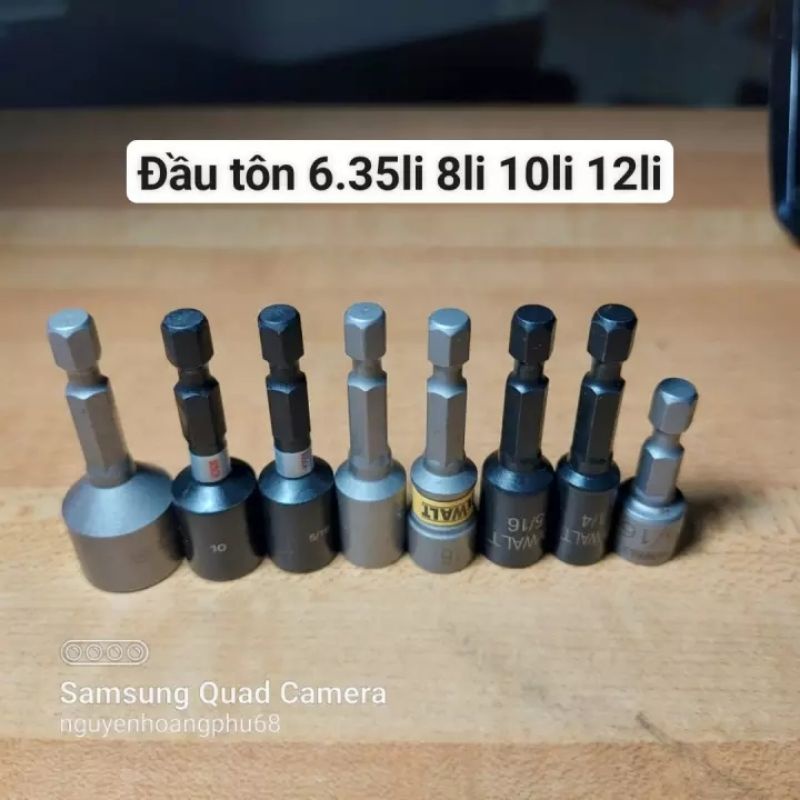 Đầu bắn tôn DeWalt  Bosch 8mm 5/16 10mm 12mm thông dụng trên thị trường