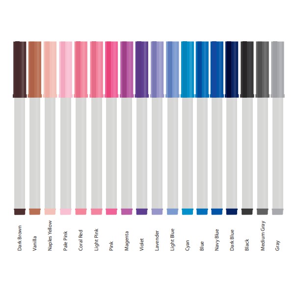 [NEW] Bút Lông Màu FIBER PEN Colokit 36-48 màu