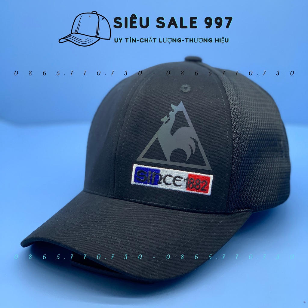 NÓN KẾT PHỐI LƯỚI LOGO GÀ TAM GIÁC PHẢN QUANG IN 1 BÊN HANG CAO CÂP THỜI TRANG