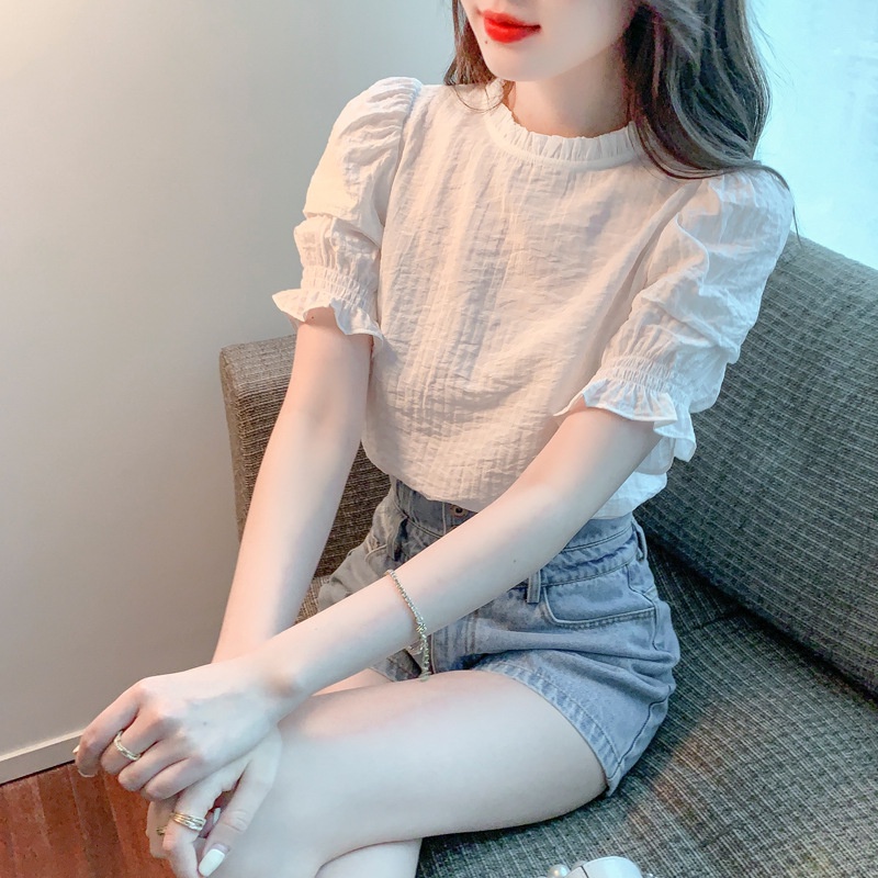 G99028 Áo chiffon nữ hè ngắn tay hàng nhập