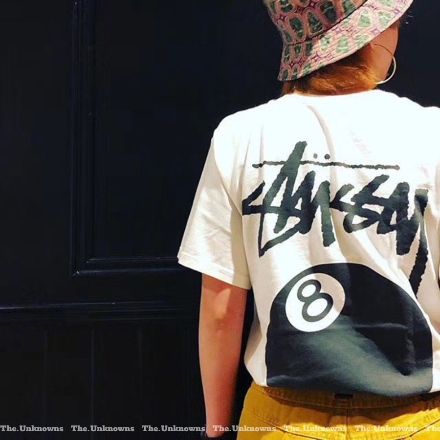 ⚡️[High Quality]⚡️  -Áo Stussy 8 Ball Pigment Dyed Tee Black/White cao cấp full túi tag,áo thun Stussy