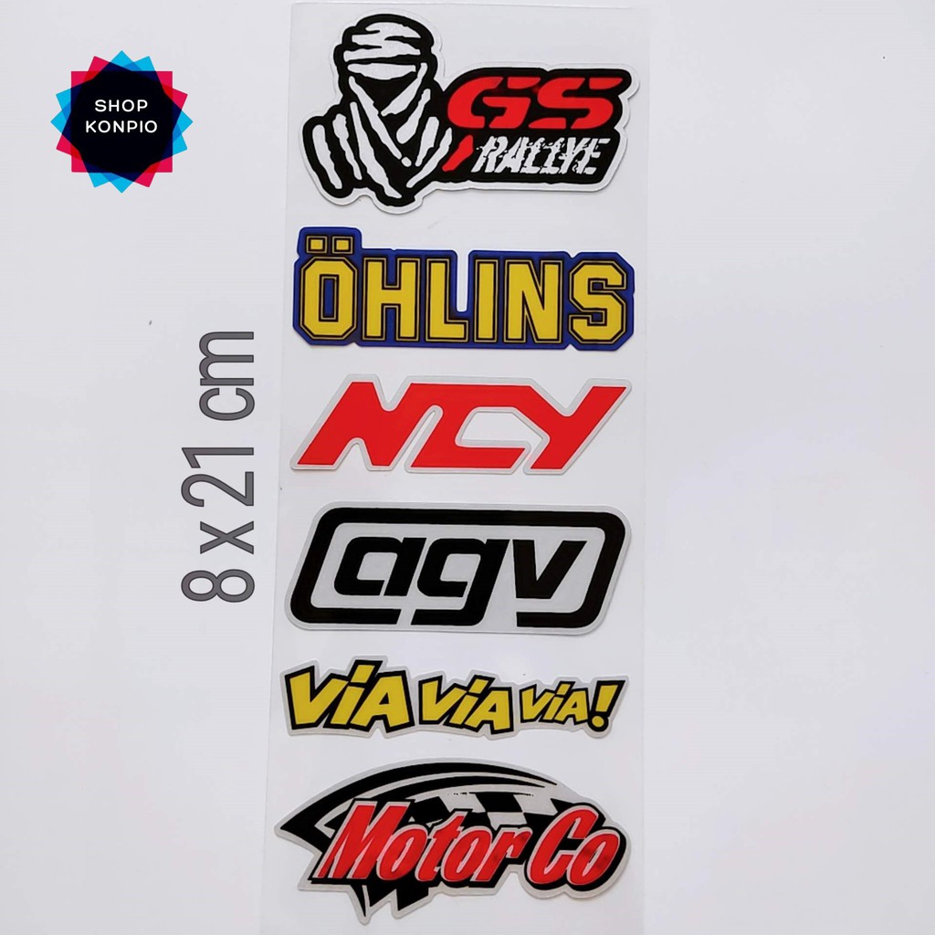 Bộ Tem Sticker Phản Quang VIa Via Cao Cấp Dán Xe Máy, Ô Tô, Mũ Bảo Hiểm, Chống Thấm Nước, Chống Bay Màu