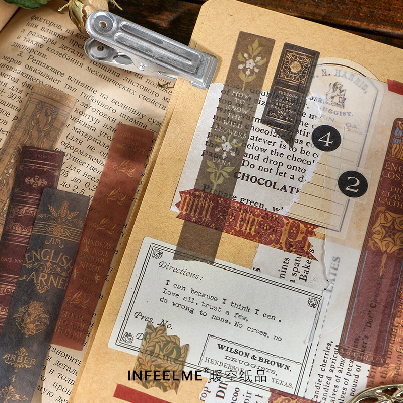 Sticker giấy dài đoạn trích loạt bài thơ cổ điển trang trí Scrapbook, sổ tay, vở  (set 40 pcs) - [ 102 ]