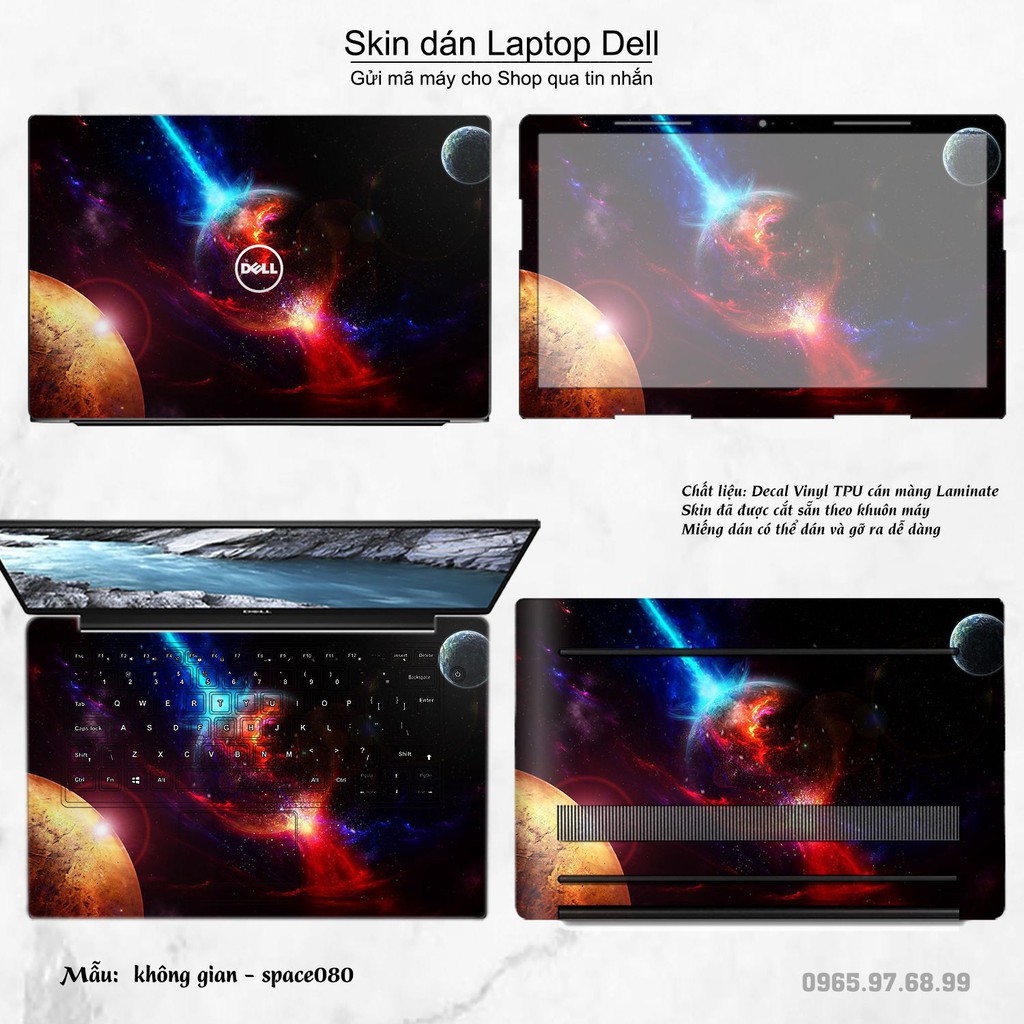 Skin dán Laptop Dell in hình không gian _nhiều mẫu 14 (inbox mã máy cho Shop)