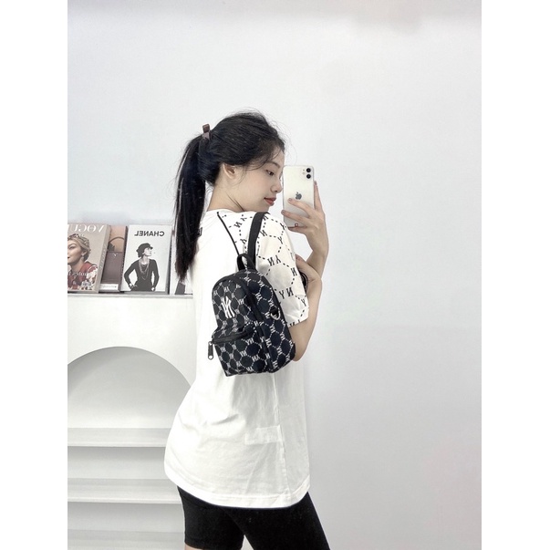 (Hàng Xuất Xịn)Balo mono mini 2 màu đen-nâu kem