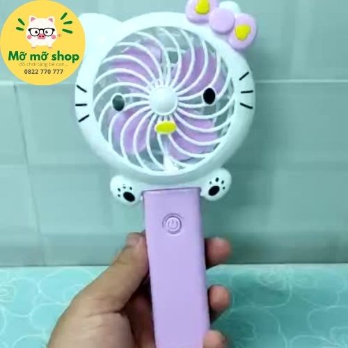 Quạt sạc cầm tay mini giá rẻ hình thú cưng dành cho bé, cho dân văn phòng siêu kute