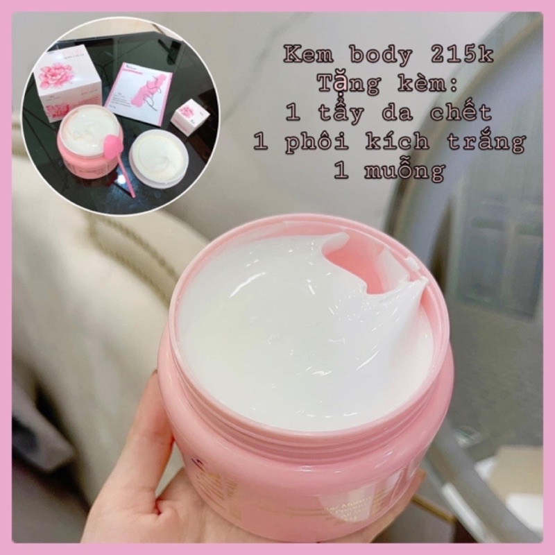 [Compo 4 món Kem body pink siêu trắng_Hàng chính hãng]